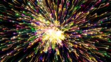 七彩粒子光线背景