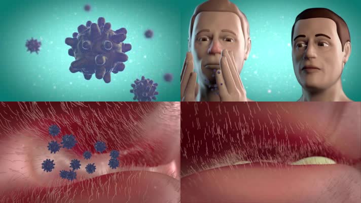 3D细菌感冒医疗视频