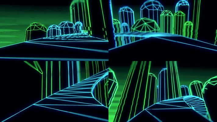 动感时尚炫酷大气五彩缤纷粒子线条舞台dj