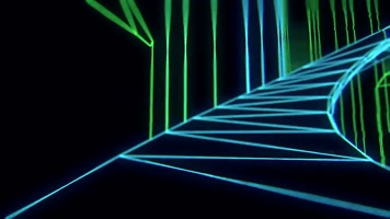 动感时尚炫酷大气五彩缤纷粒子线条舞台dj