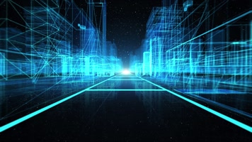 光影城市虚拟科技网络城市穿梭