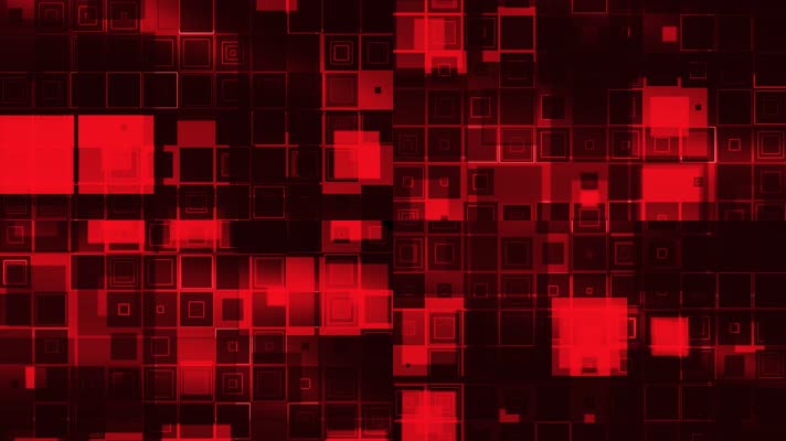 暗红方块移动闪烁变幻黑暗遮罩梦幻科技视觉