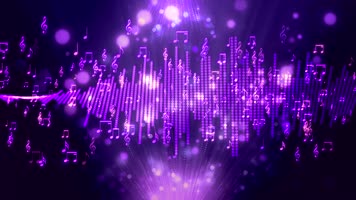 梦幻粉色音符音乐背景