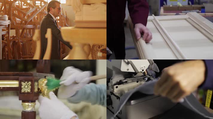 工匠手工打造豪华家具