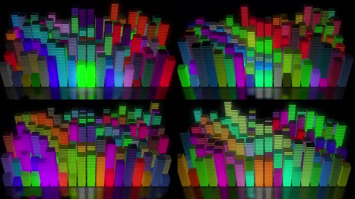 动感音乐方格跳动晚会夜店dj背景视频素材