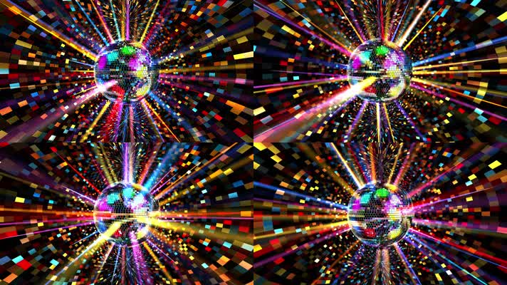 霓虹彩虹灯光循环背景