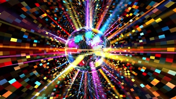 霓虹彩虹灯光循环背景