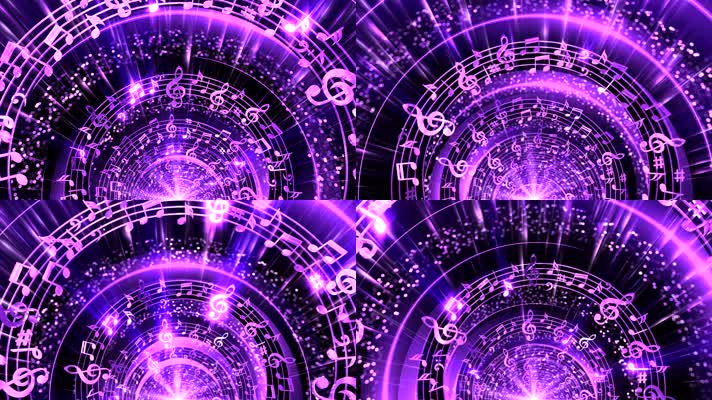 4K粉色音乐拱门循环