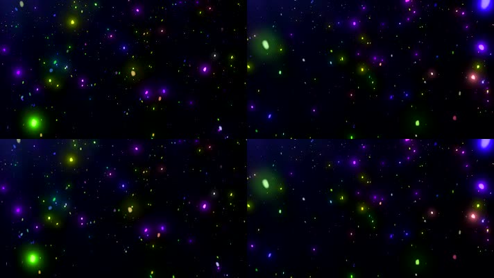 彩色粒子荧光飞舞