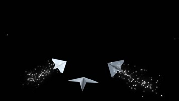 白色纸飞机通道循环（1分钟）