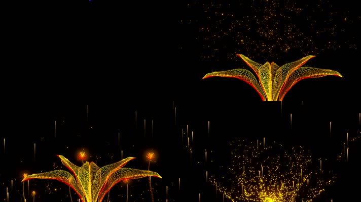 大气优雅会议新年晚会开场人屏互动秀 