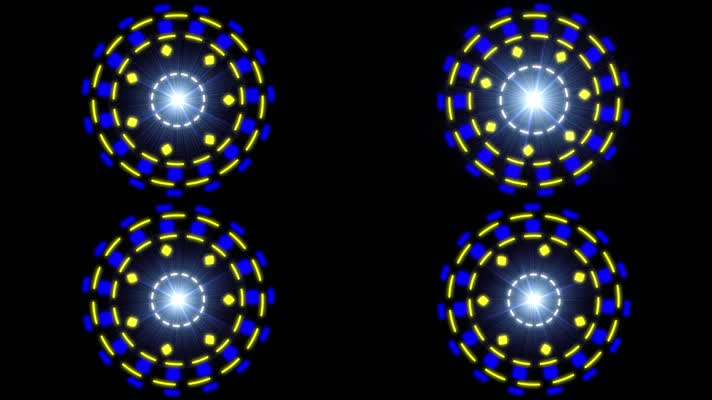 彩色动态图形自旋效果