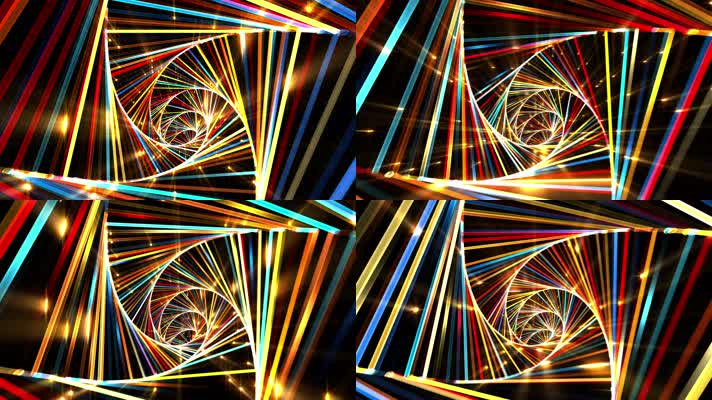 五彩缤纷彩虹隧道背景