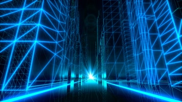 光影城市虚拟科技网络城市穿梭