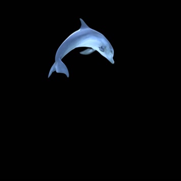2K三维影视级海豚跃出水面（带通道） 