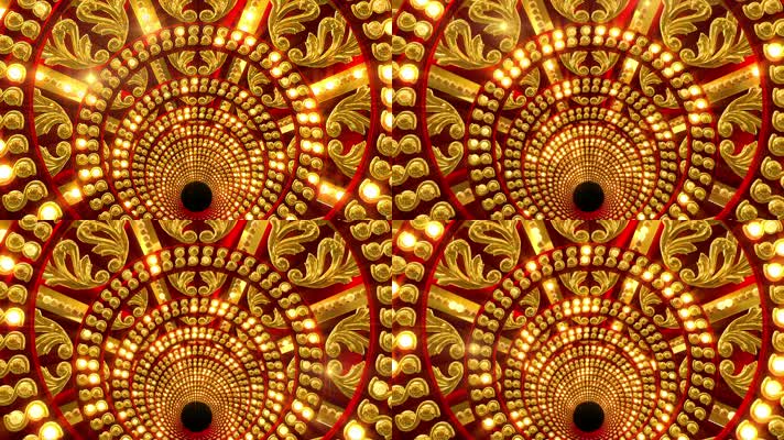 民族风金色宝石舞蹈背景