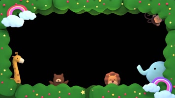 原版卡通动物边框（循环通道）