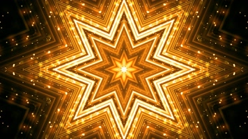 金色五角星节奏vj背景