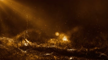 金色粒子海洋循环背景