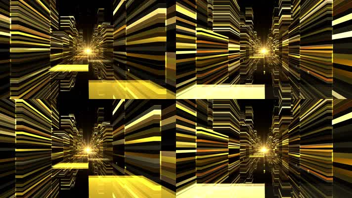 金色城市穿梭循环背景