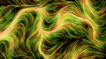 彩色粒子线条流动