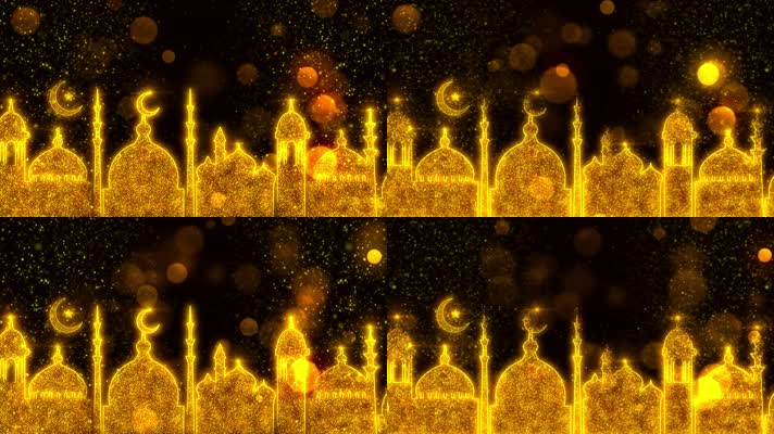 金色粒子民族舞背景