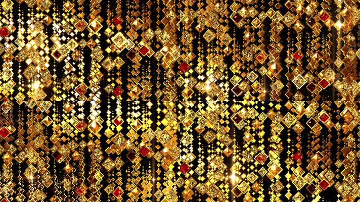 金色钻石珠帘中国风背景