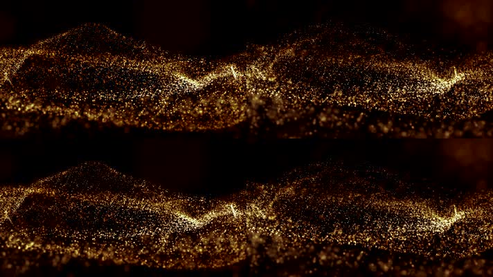 金色怀旧粒子海洋尘埃粒子