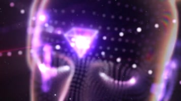 意境粒子人头星座迷幻穿梭