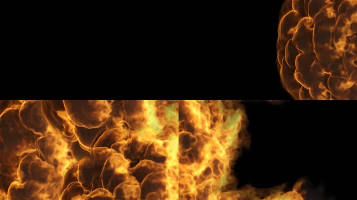 火焰冲屏循环（alpha通道）