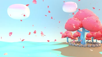 卡通梦幻秋天落叶温馨背景