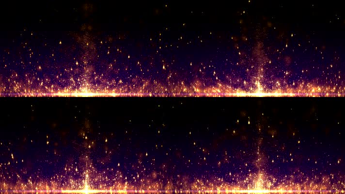 4K金色年会粒子火焰背景