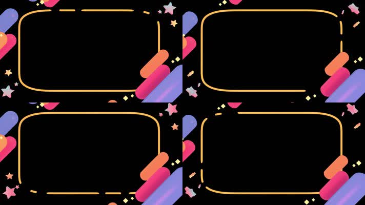 原版卡通视频边框（循环通道）