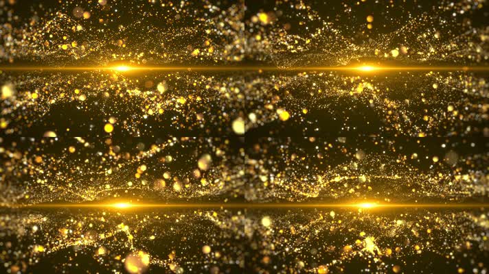 金色粒子空间唯美背景
