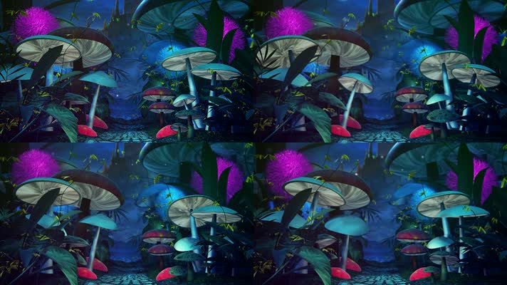 原版唯美梦幻仙境蘑菇森林