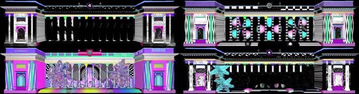 时尚抽象图形全息dmapping舞台投影