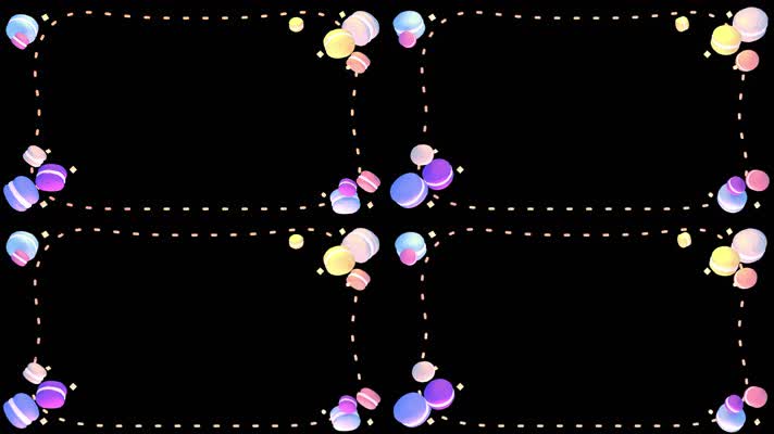 原版卡通视频边框（循环通道）