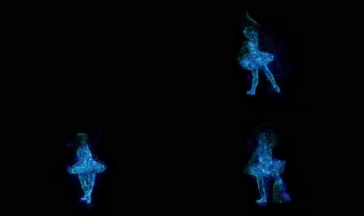 蓝色粒子芭蕾舞带通道