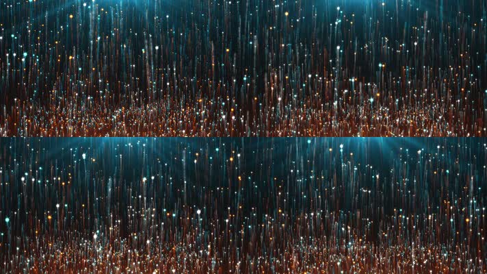 粒子星光线条上升