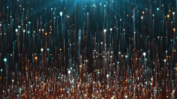 粒子星光线条上升