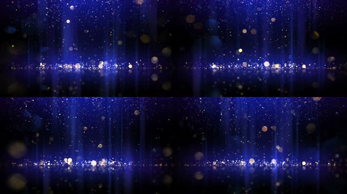 金蓝色粒子雨循环背景