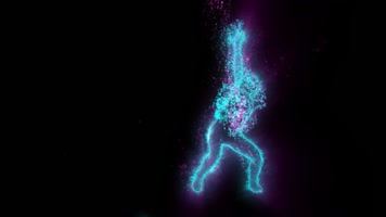 4K粒子人物跳舞剪影合成