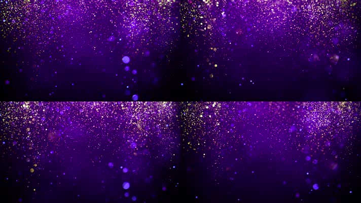 4K粒子雨金色紫色循环