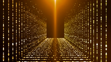 金色粒子珠帘水晶粒子背景