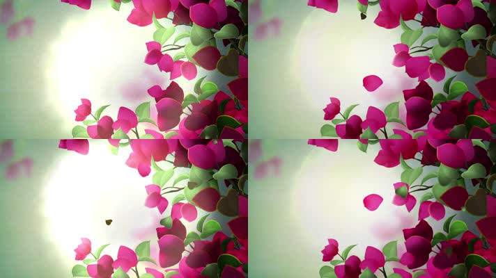 梦幻水彩思念回忆唯美卡通落叶