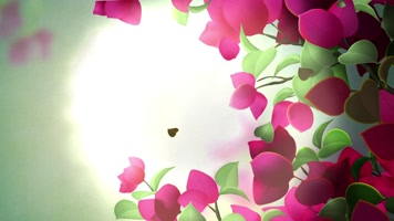 梦幻水彩思念回忆唯美卡通落叶