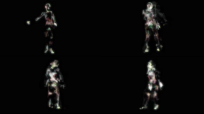 4K原版激光人跳舞合成