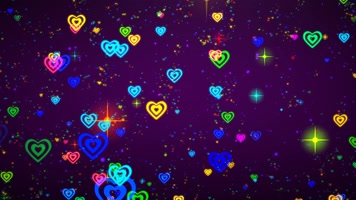 唯美荧光桃心背景