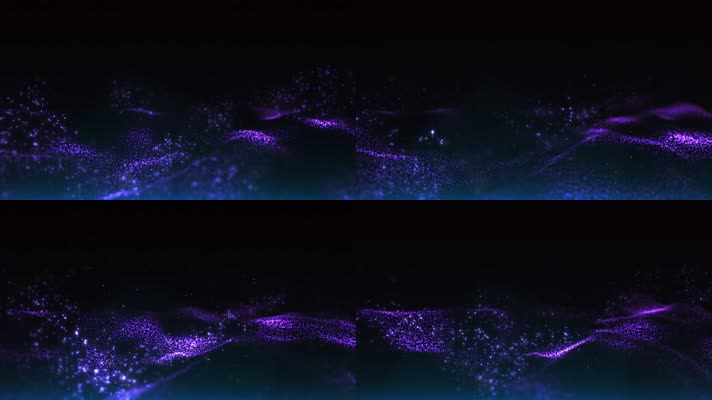 紫色抒情粒子大屏（可合成）