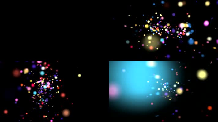 霓虹彩色光斑1分15秒长镜头